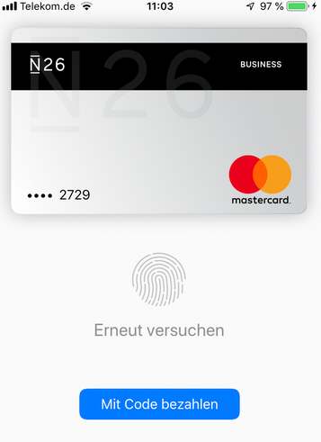 Apple-Pay mit Touch-ID legitimieren